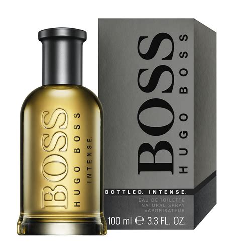 boss bottled intense perfume.